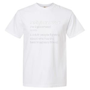 Religious War Definition Aldult People Fighting Funny Jesus Garment-Dyed Heavyweight T-Shirt