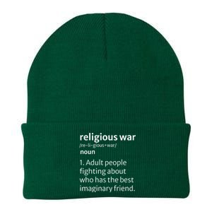 Religious War Definition Aldult People Fighting Funny Jesus Knit Cap Winter Beanie