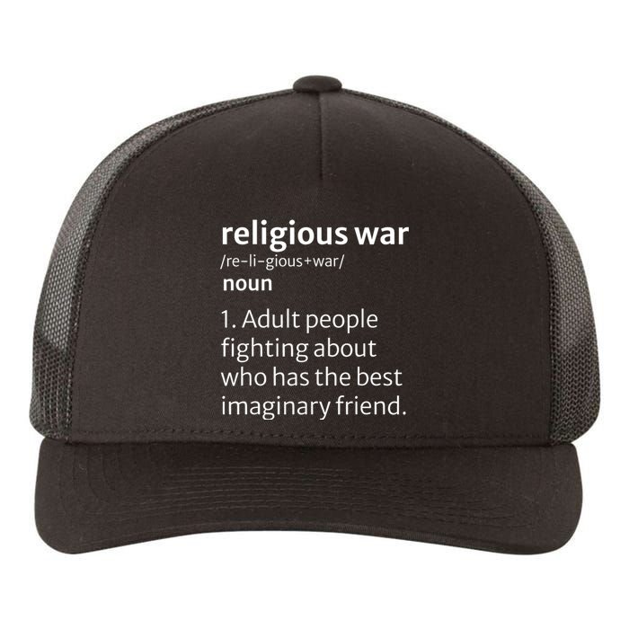 Religious War Definition Aldult People Fighting Funny Jesus Yupoong Adult 5-Panel Trucker Hat