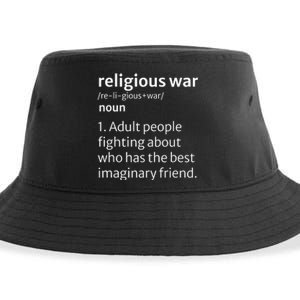 Religious War Definition Aldult People Fighting Funny Jesus Sustainable Bucket Hat