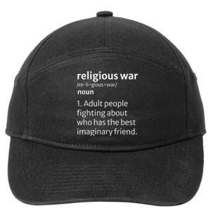 Religious War Definition Aldult People Fighting Funny Jesus 7-Panel Snapback Hat