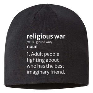 Religious War Definition Aldult People Fighting Funny Jesus Sustainable Beanie