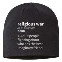 Religious War Definition Aldult People Fighting Funny Jesus Sustainable Beanie