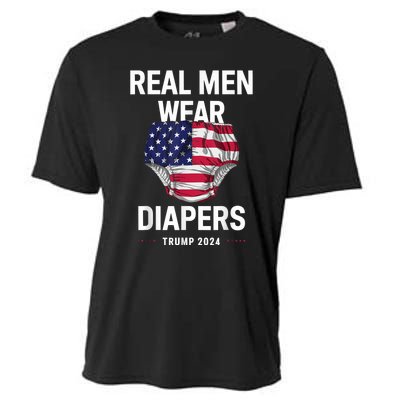 Real Wear Diapers Trump 2024 Funny Wear Diapers Cooling Performance Crew T-Shirt