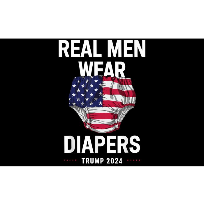 Real Wear Diapers Trump 2024 Funny Wear Diapers Bumper Sticker