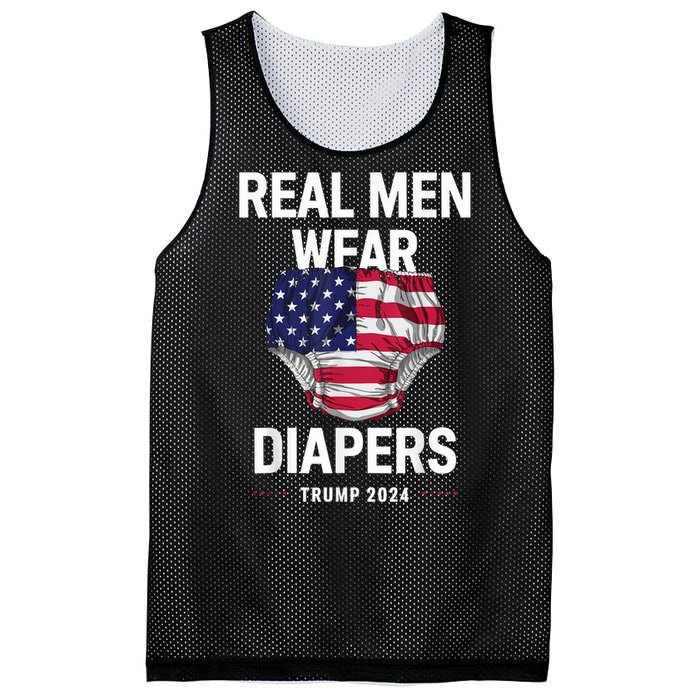 Real Wear Diapers Trump 2024 Funny Wear Diapers Mesh Reversible Basketball Jersey Tank