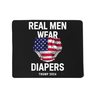 Real Wear Diapers Trump 2024 Funny Wear Diapers Mousepad