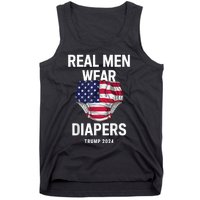 Real Wear Diapers Trump 2024 Funny Wear Diapers Tank Top