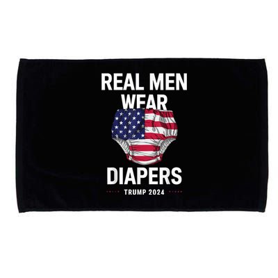 Real Wear Diapers Trump 2024 Funny Wear Diapers Microfiber Hand Towel