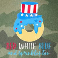 Red White & Donut 4th Of July Independence Day American Flag Legacy Tie Dye Trucker Hat