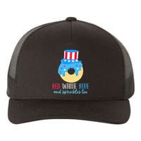 Red White & Donut 4th Of July Independence Day American Flag Yupoong Adult 5-Panel Trucker Hat