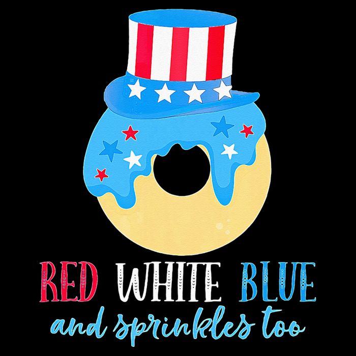 Red White & Donut 4th Of July Independence Day American Flag Wool Snapback Cap