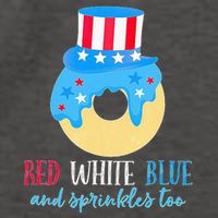 Red White & Donut 4th Of July Independence Day American Flag Vector Backpack