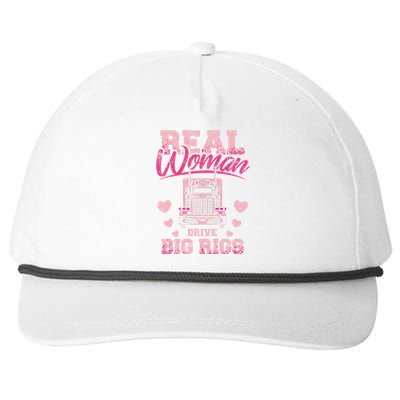 Real Woman Drive Big Rigs Trucker Girl Snapback Five-Panel Rope Hat