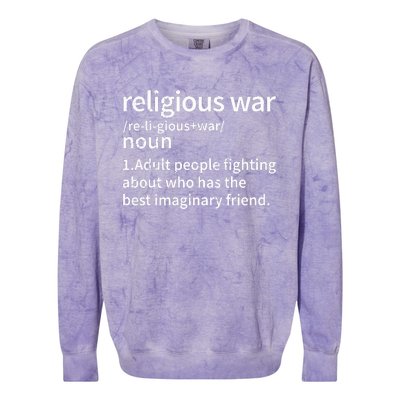 Religious War Definition Anti Religious Activist Colorblast Crewneck Sweatshirt