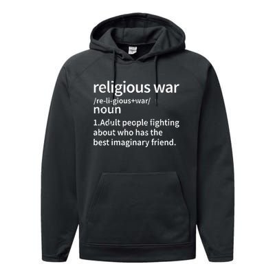 Religious War Definition Anti Religious Activist Performance Fleece Hoodie