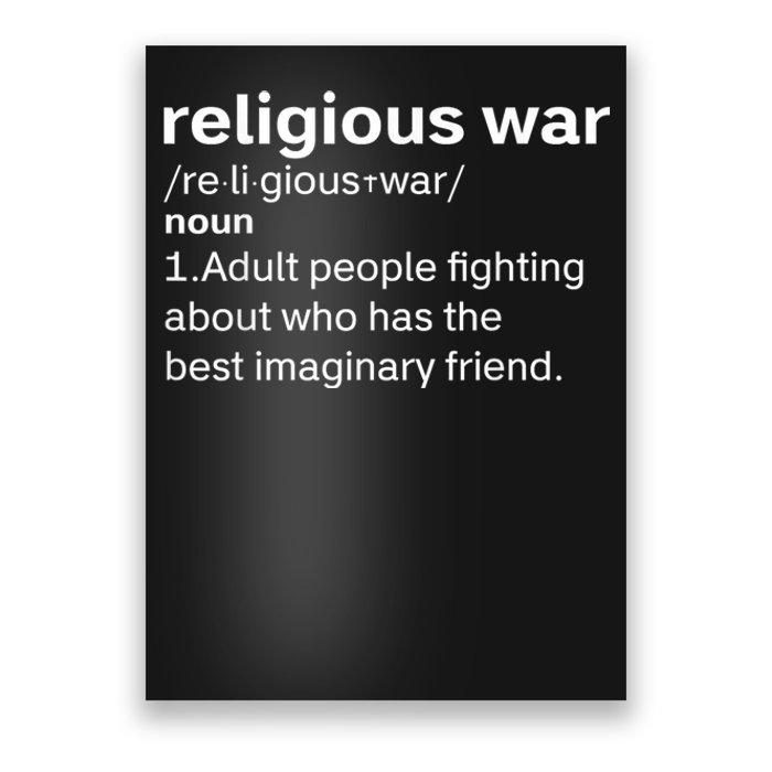 Religious War Definition Aldult People Fighting Funny Jesus Poster