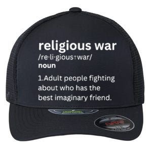 Religious War Definition Funny Adult People Fighting Best Imaginary Friend Flexfit Unipanel Trucker Cap