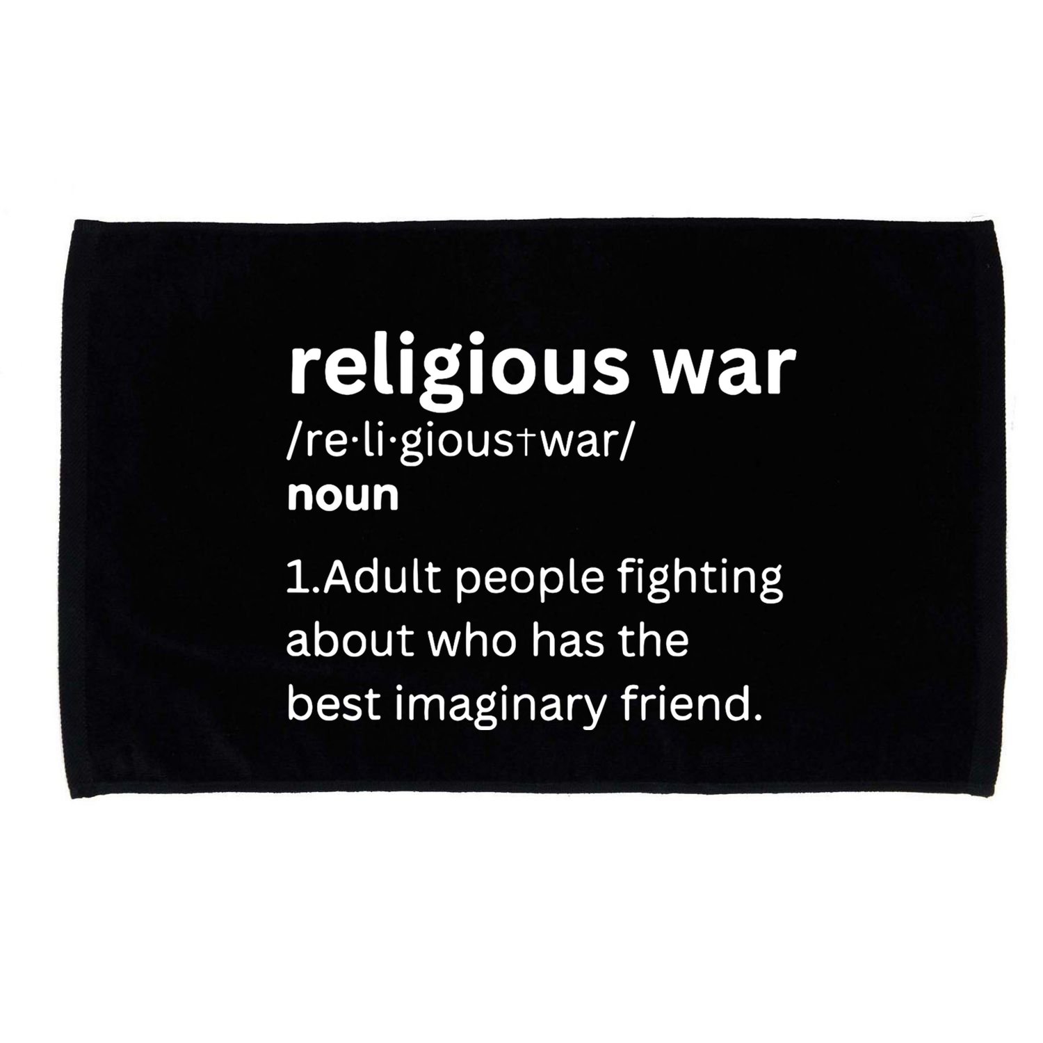 Religious War Definition Funny Adult People Fighting Best Imaginary Friend Microfiber Hand Towel