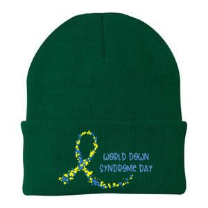 Ribbon World Down Syndrome Day Knit Cap Winter Beanie