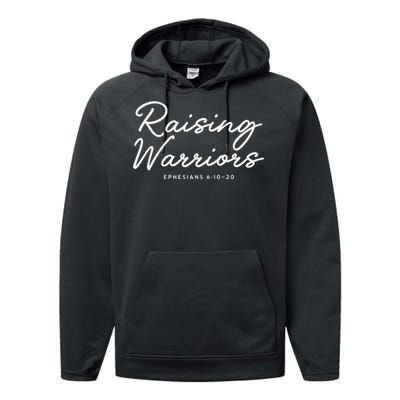 Raising Warriors Ephesians 6 10 20 Performance Fleece Hoodie