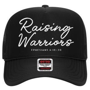 Raising Warriors Ephesians 6 10 20 High Crown Mesh Back Trucker Hat