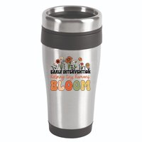 Retro Wildflower Early Intervention Helping Tiny Human Bloom 16oz Travel Tumbler