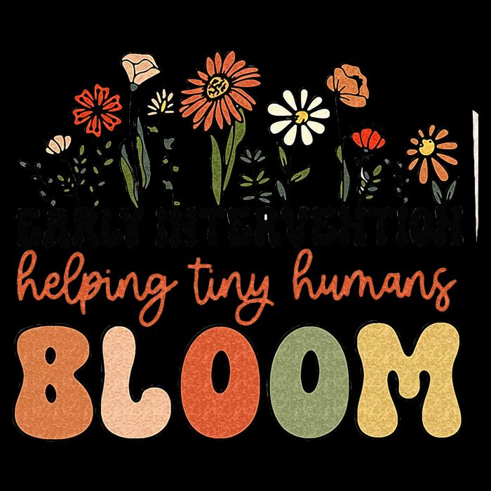Retro Wildflower Early Intervention Helping Tiny Human Bloom 16oz Travel Tumbler