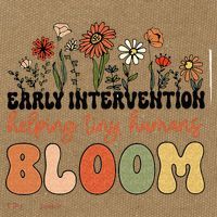 Retro Wildflower Early Intervention Helping Tiny Human Bloom Cotton Canvas Backpack