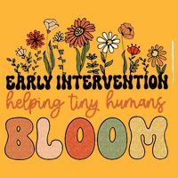 Retro Wildflower Early Intervention Helping Tiny Human Bloom Sustainable Knit Beanie