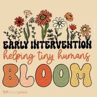 Retro Wildflower Early Intervention Helping Tiny Human Bloom Bag