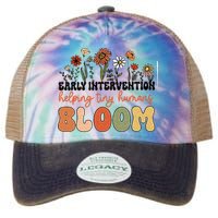 Retro Wildflower Early Intervention Helping Tiny Human Bloom Legacy Tie Dye Trucker Hat