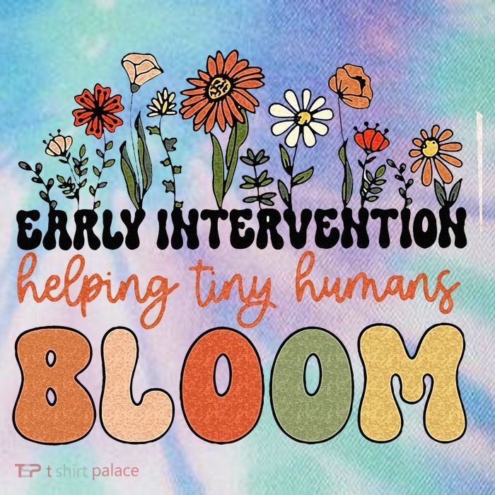 Retro Wildflower Early Intervention Helping Tiny Human Bloom Legacy Tie Dye Trucker Hat