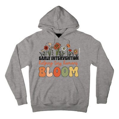 Retro Wildflower Early Intervention Helping Tiny Human Bloom Tall Hoodie
