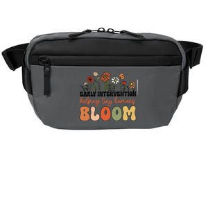 Retro Wildflower Early Intervention Helping Tiny Human Bloom Crossbody Pack