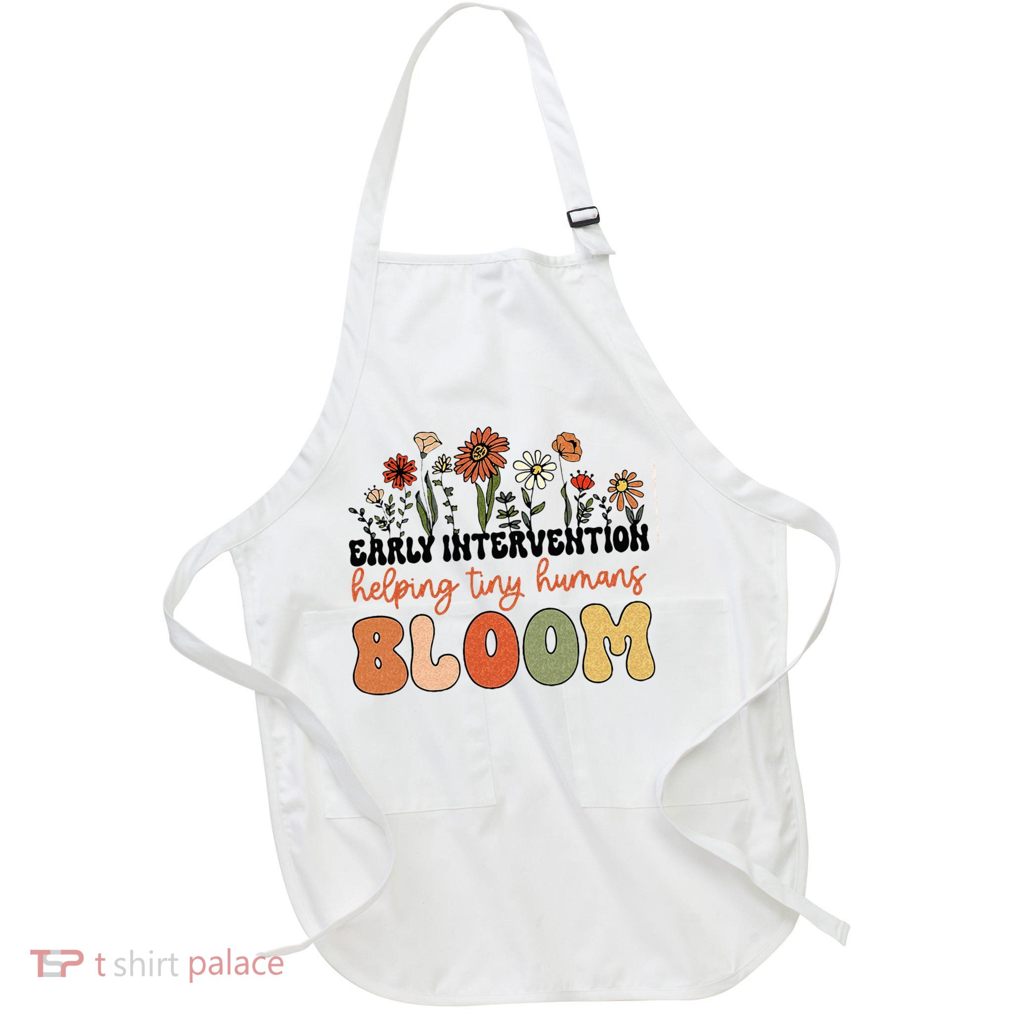 Retro Wildflower Early Intervention Helping Tiny Human Bloom Apron