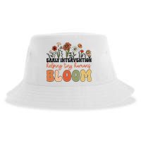 Retro Wildflower Early Intervention Helping Tiny Human Bloom Sustainable Bucket Hat