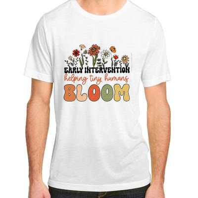 Retro Wildflower Early Intervention Helping Tiny Human Bloom Adult ChromaSoft Performance T-Shirt