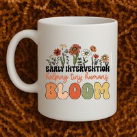Retro Wildflower Early Intervention Helping Tiny Human Bloom Mug