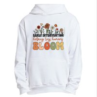 Retro Wildflower Early Intervention Helping Tiny Human Bloom Urban Pullover Hoodie