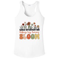 Retro Wildflower Early Intervention Helping Tiny Human Bloom Ladies PosiCharge Competitor Racerback Tank