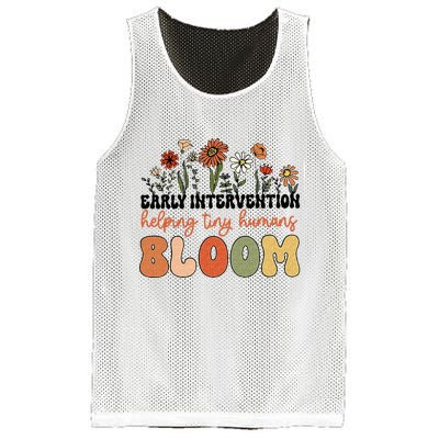 Retro Wildflower Early Intervention Helping Tiny Human Bloom Mesh Reversible Basketball Jersey Tank