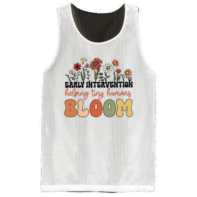 Retro Wildflower Early Intervention Helping Tiny Human Bloom Mesh Reversible Basketball Jersey Tank