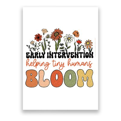 Retro Wildflower Early Intervention Helping Tiny Human Bloom Poster