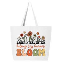 Retro Wildflower Early Intervention Helping Tiny Human Bloom 25L Jumbo Tote