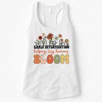 Retro Wildflower Early Intervention Helping Tiny Human Bloom Womens Tank Top