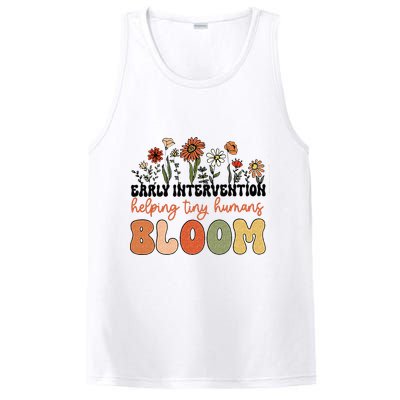 Retro Wildflower Early Intervention Helping Tiny Human Bloom PosiCharge Competitor Tank