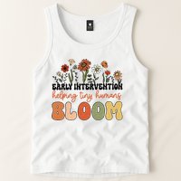 Retro Wildflower Early Intervention Helping Tiny Human Bloom Tank Top