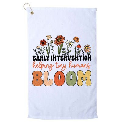 Retro Wildflower Early Intervention Helping Tiny Human Bloom Golf Towel