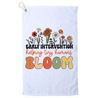 Retro Wildflower Early Intervention Helping Tiny Human Bloom Golf Towel